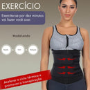 Cinta Modeladora Fitness com Zíper | Suporte ✦ Cintura Fina ✦ Suor Intenso