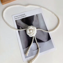 Cinto 3 em 1 de Pérola com Rosa Removível | Versatilidade ✦ Elegância