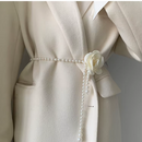 Cinto 3 em 1 de Pérola com Rosa Removível | Versatilidade ✦ Elegância