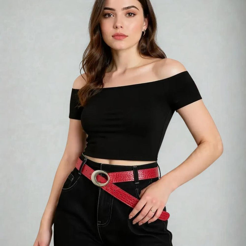 Cinto Couro | Vintage Rodela Oval ✦ Estilo Retrô ✦ Toque Moderno