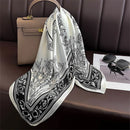 Lenço Quadrado Cetim | Macio ✦ Elegante ✦ Chique Multifuncional