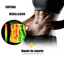 Cinta Modeladora Fitness com Zíper | Suporte ✦ Cintura Fina ✦ Suor Intenso