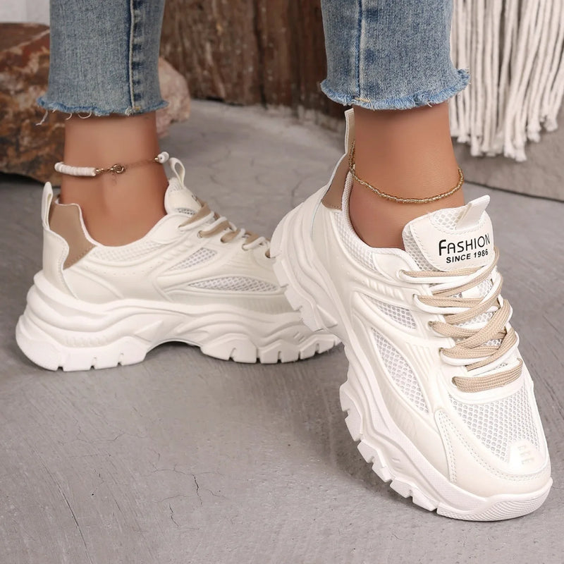 Tenis Plataforma Chunky | Respirável e Confortável