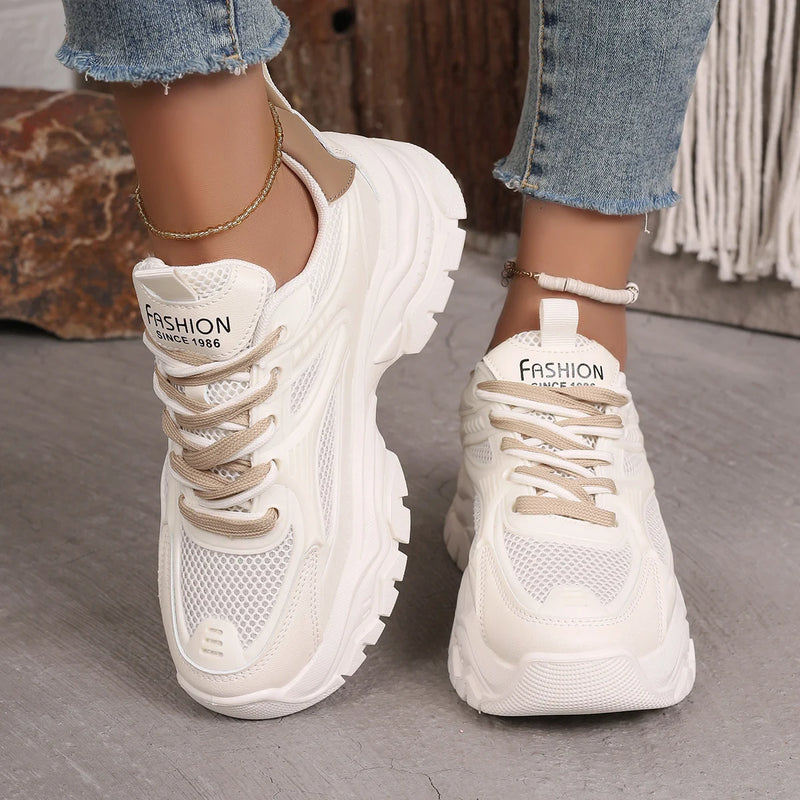 Tenis Plataforma Chunky | Respirável e Confortável