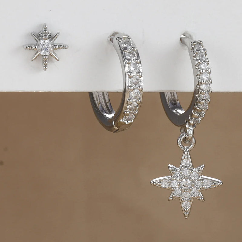 By Essenza Conjunto Brinco Trio Moderno | Banhados Ouro 18K [Vários Modelos]