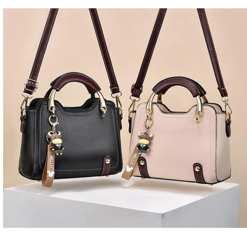 Bolsa Compacta Couro Sintetico | Design Moderno ✦ Monograma ✦ Versatil