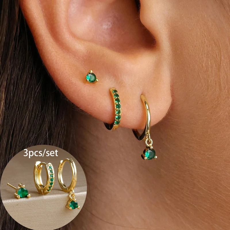 By Essenza Conjunto Brinco Trio Moderno | Banhados Ouro 18K [Vários Modelos]