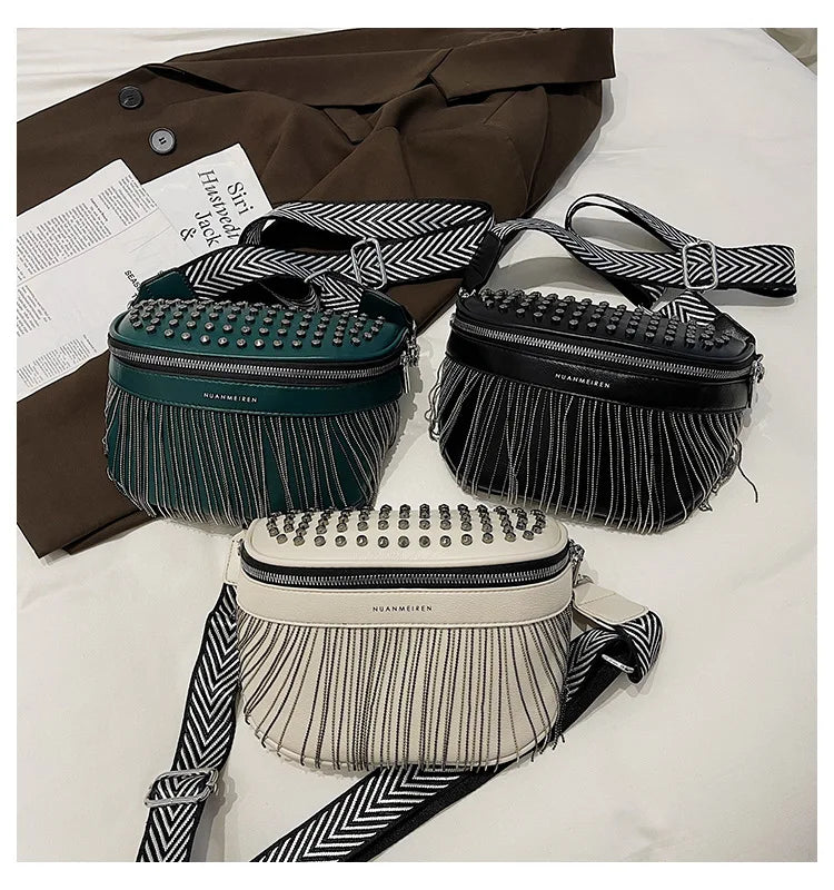 Bolsa Transversal Franja Corrente | Pochete ✦ Versatil
