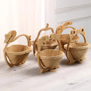 Tábua e Cesto de Bambu | Fruteira ✦ Dobravel ✦ Multifuncional