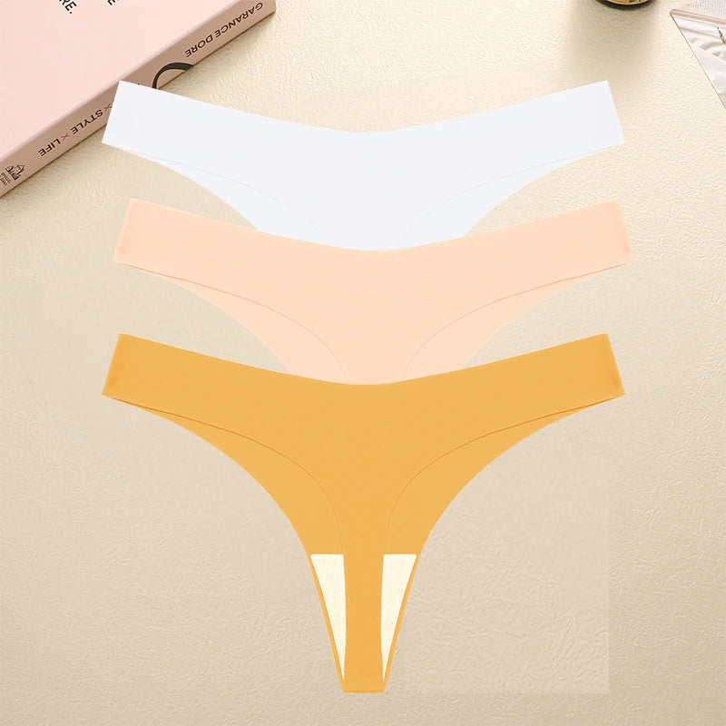 Kit 3 Calcinhas Fio Dental Sem Costura | Conforto ✦ Invisível ✦ Fashion