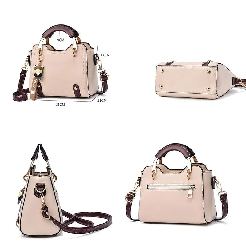 Bolsa Compacta Couro Sintetico | Design Moderno ✦ Monograma ✦ Versatil