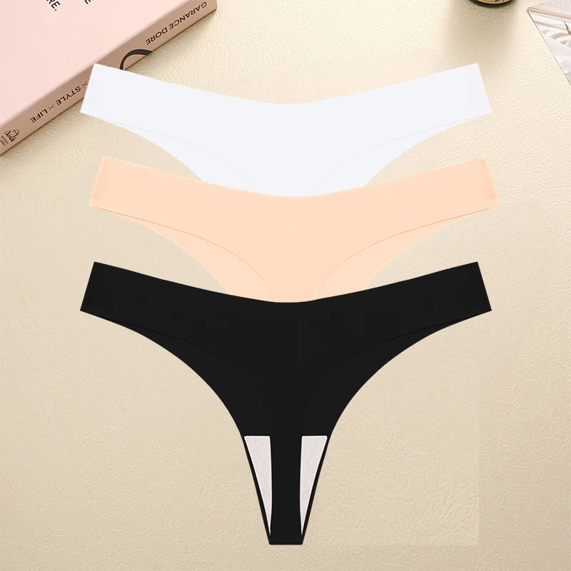 Kit 3 Calcinhas Fio Dental Sem Costura | Conforto ✦ Invisível ✦ Fashion