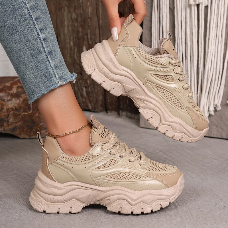 Tenis Plataforma Chunky | Respirável e Confortável