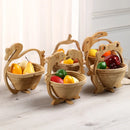 Tábua e Cesto de Bambu | Fruteira ✦ Dobravel ✦ Multifuncional