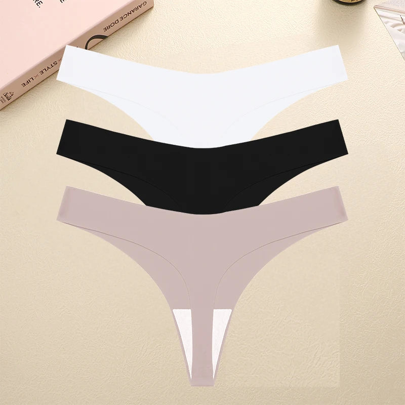 Kit 3 Calcinhas Fio Dental Sem Costura | Conforto ✦ Invisível ✦ Fashion