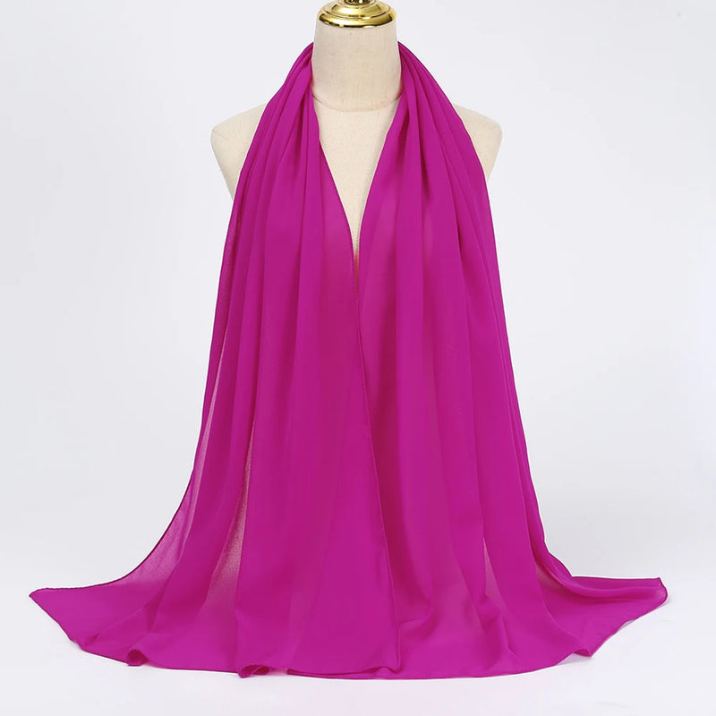 Lenço Chiffon Echarpe | Inumeras Cores ✦ Versatilidade ✦ Elegancia