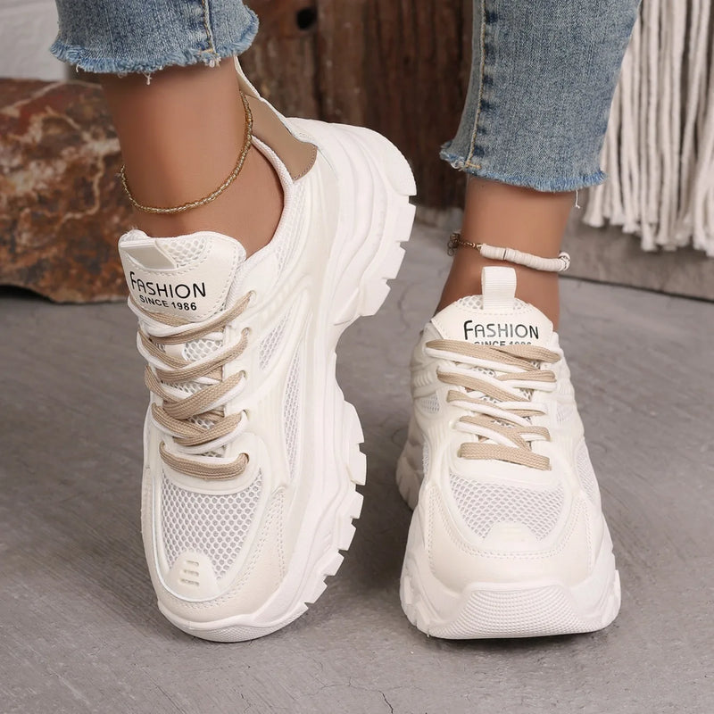 Tenis Plataforma Chunky | Respirável e Confortável
