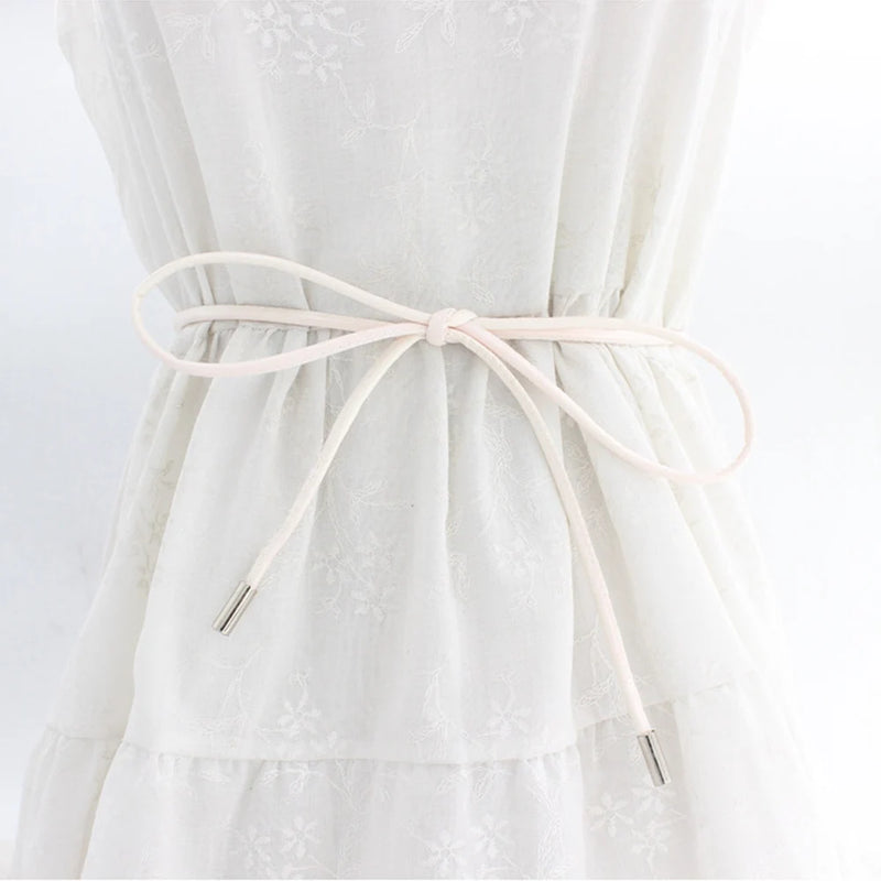 Cinto Cordão de Couro Longo | Detalhe Sofisticado [Blusas ✦ Saias ✦ Casacos]