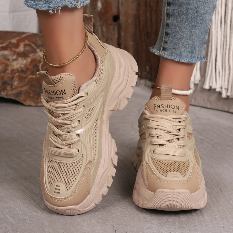 Tenis Plataforma Chunky | Respirável e Confortável