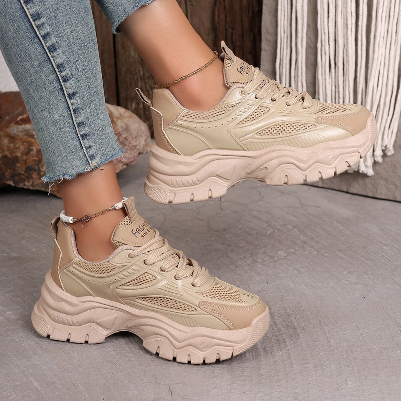 Tenis Plataforma Chunky | Respirável e Confortável