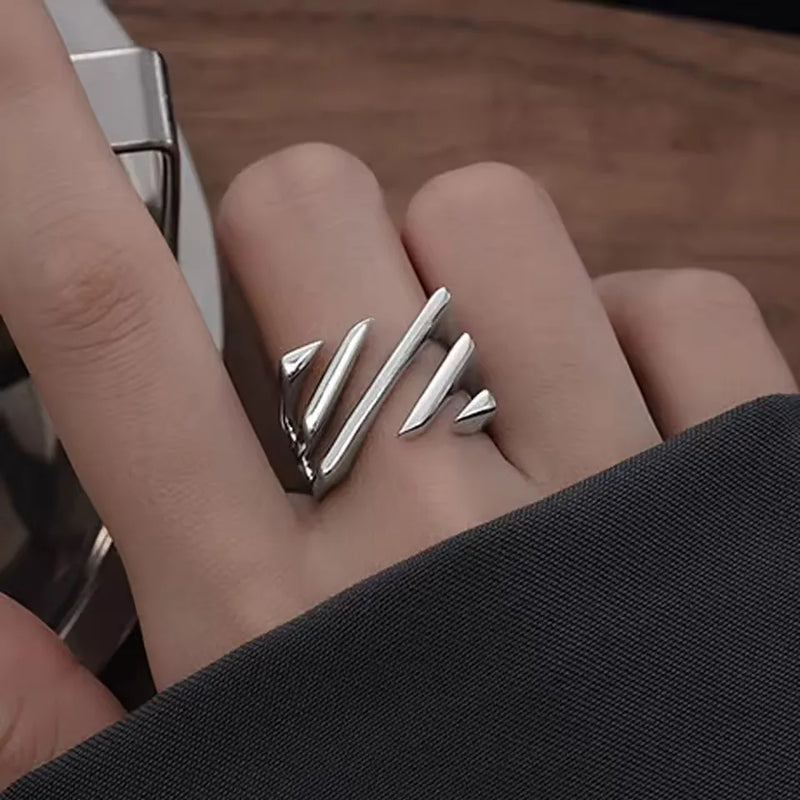 Anel Prata 925 Geométrico Ajustável | Minimalista [Vários Modelos]