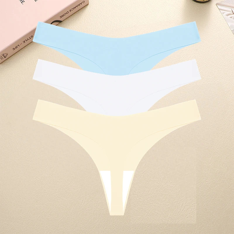 Kit 3 Calcinhas Fio Dental Sem Costura | Conforto ✦ Invisível ✦ Fashion