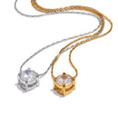 Colar Pingo Brilhante | Zircônia Minimalista ✦ Delicado [PVD]