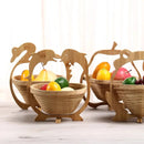 Tábua e Cesto de Bambu | Fruteira ✦ Dobravel ✦ Multifuncional