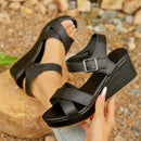 Sandália Plataforma | Preta ✦ Confortável