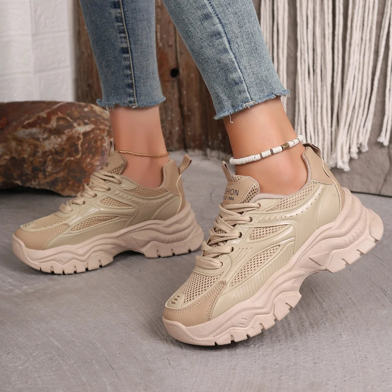 Tenis Plataforma Chunky | Respirável e Confortável