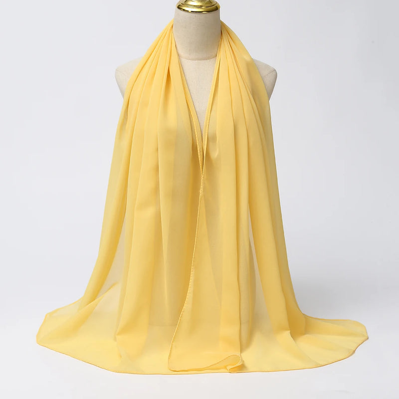 Lenço Chiffon Echarpe | Inumeras Cores ✦ Versatilidade ✦ Elegancia