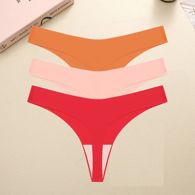 Kit 3 Calcinhas Fio Dental Sem Costura | Conforto ✦ Invisível ✦ Fashion