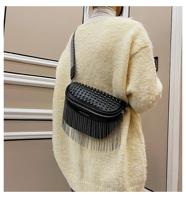 Bolsa Transversal Franja Corrente | Pochete ✦ Versatil