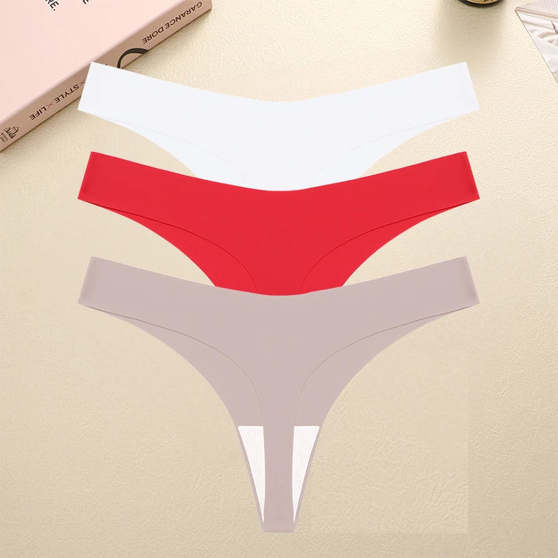 Kit 3 Calcinhas Fio Dental Sem Costura | Conforto ✦ Invisível ✦ Fashion