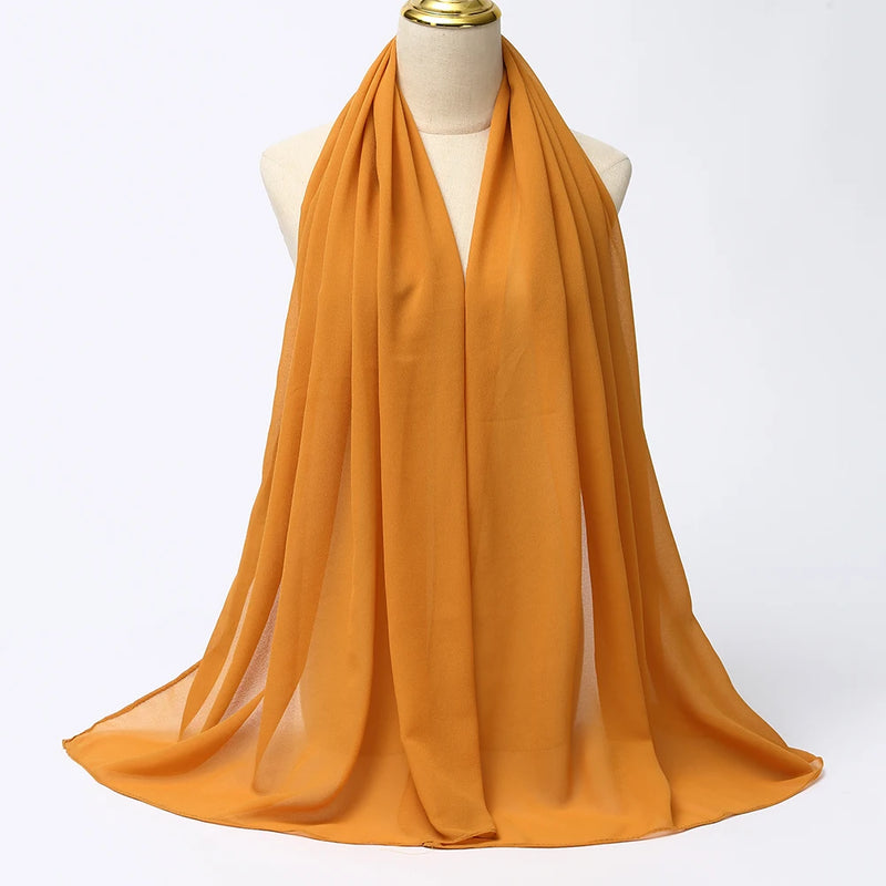 Lenço Chiffon Echarpe | Inumeras Cores ✦ Versatilidade ✦ Elegancia