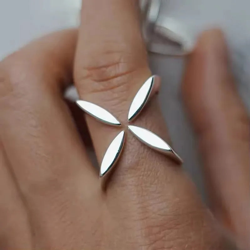 Anel Prata 925 Geométrico Ajustável | Minimalista [Vários Modelos]