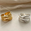 Anel Prata 925 Geométrico Ajustável | Minimalista [Vários Modelos]