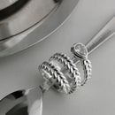 Anel Prata 925 Geométrico Ajustável | Minimalista [Vários Modelos]