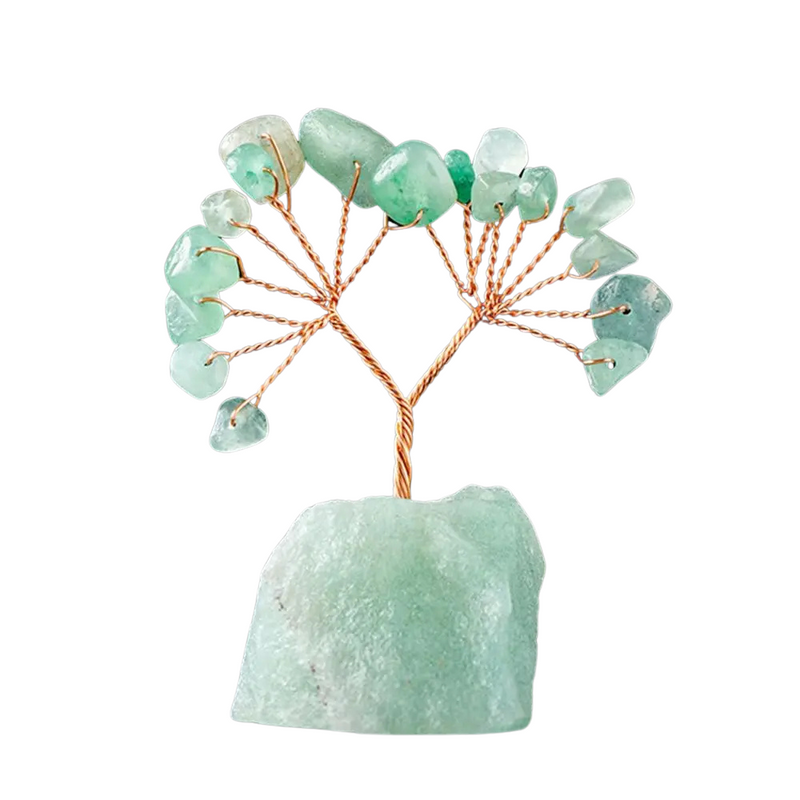 Árvore Decorativa com Cristais Naturais | Sofisticação ✦ Decoração Artesanal