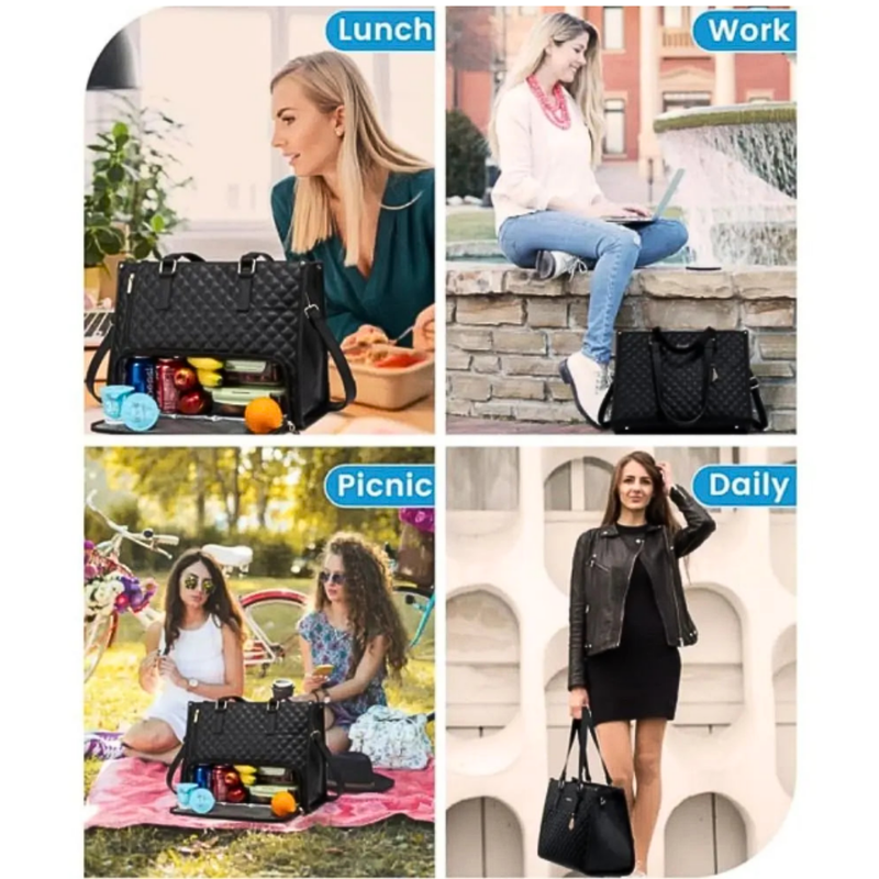 Bolsa Notebook & Lancheira | Inteligente ✦ Praticidade ✦ Segurança ✦ Estilo