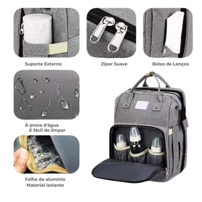 Bolsa Mágica Maternidade Multifuncional | Única ✦ Inovadora ✦ Estilosa