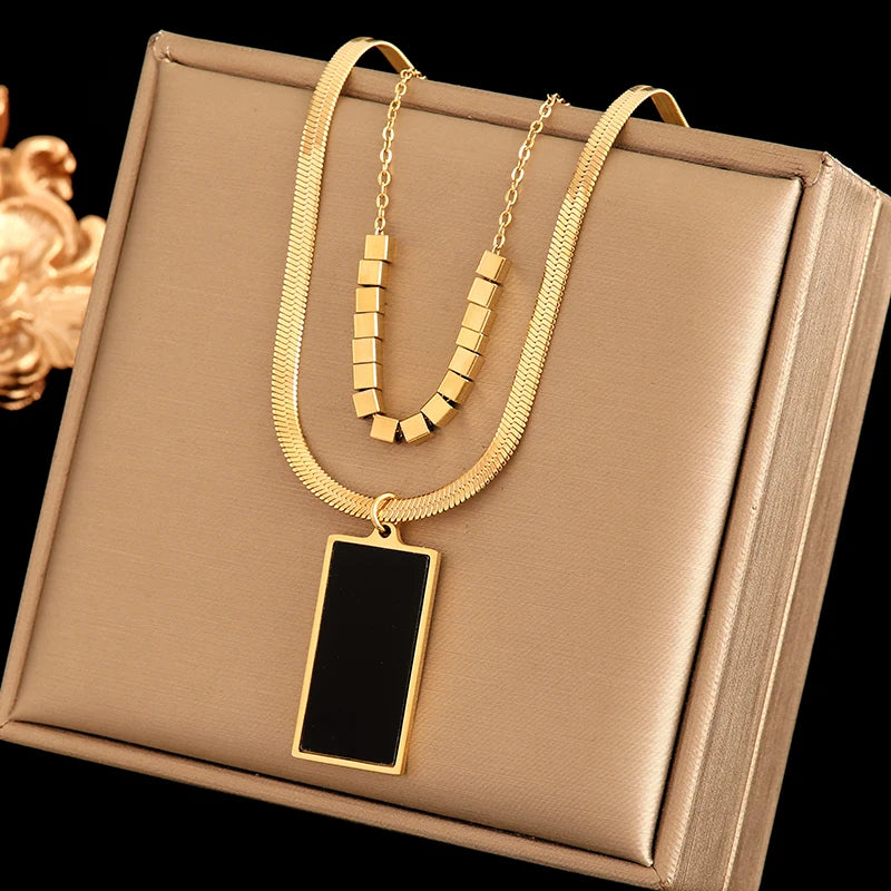 Colar Elegante Aço Inoxidável Prova D'água ✦ [Vários Modelos]