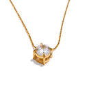 Colar Pingo Brilhante | Zircônia Minimalista ✦ Delicado [PVD]