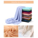 Lenço Chiffon Echarpe | Inumeras Cores ✦ Versatilidade ✦ Elegancia