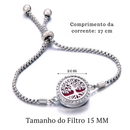 Pulseira Ajustável Difusora | Aço Inox ✦ Aromaterapia