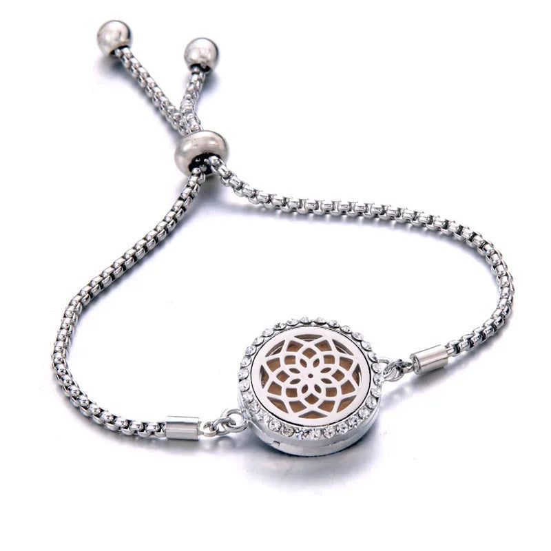 Pulseira Ajustável Difusora | Aço Inox ✦ Aromaterapia [Vários Modelos]