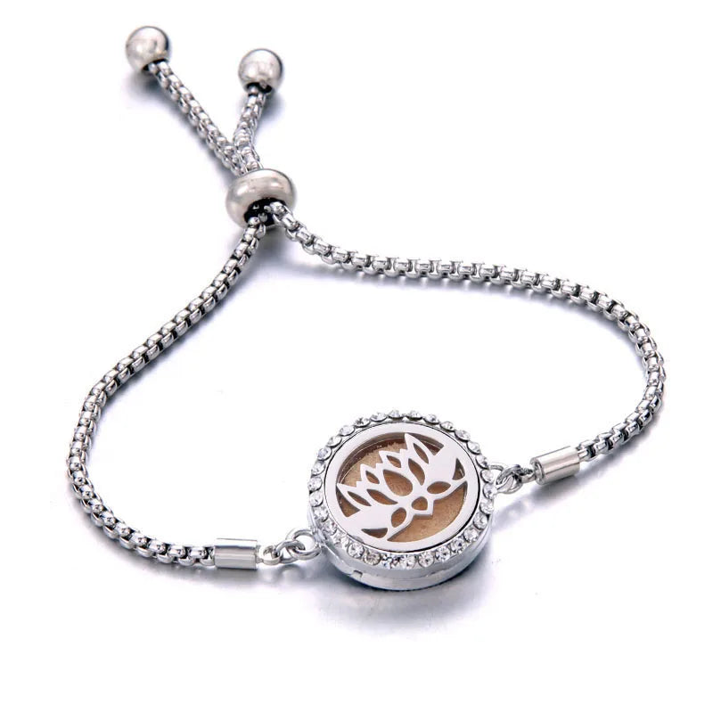 Pulseira Ajustável Difusora | Aço Inox ✦ Aromaterapia [Vários Modelos]