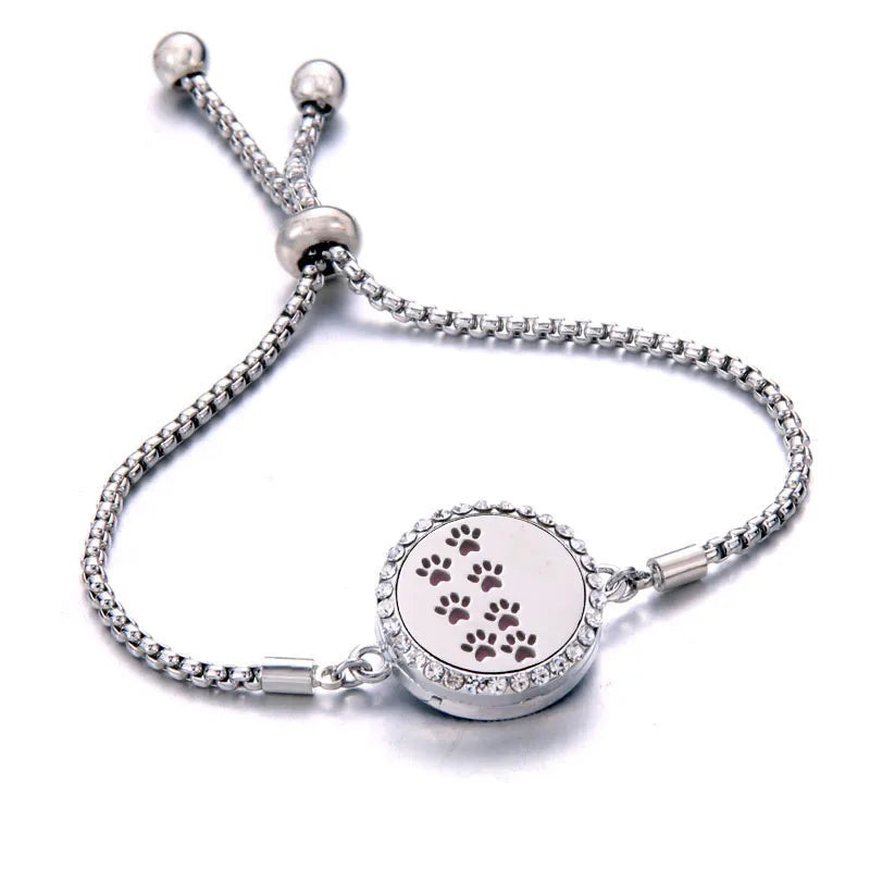 Pulseira Ajustável Difusora | Aço Inox ✦ Aromaterapia [Vários Modelos]