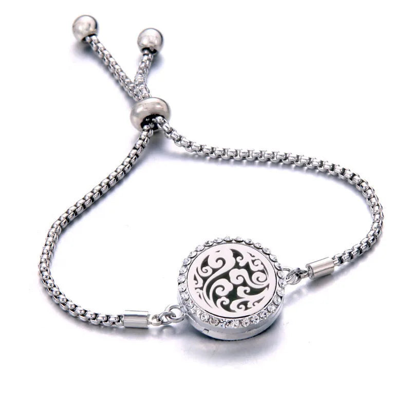 Pulseira Ajustável Difusora | Aço Inox ✦ Aromaterapia [Vários Modelos]