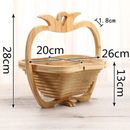 Tábua e Cesto de Bambu | Fruteira ✦ Dobravel ✦ Multifuncional